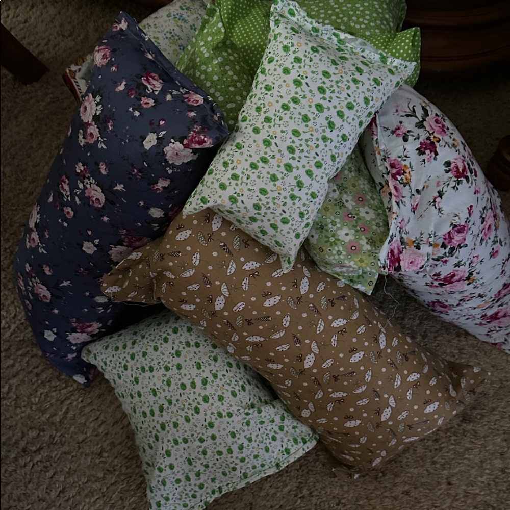 Handmade Purse Pillow 2 for $15 Polka Dot & Floral Design - Picture 3 of 7